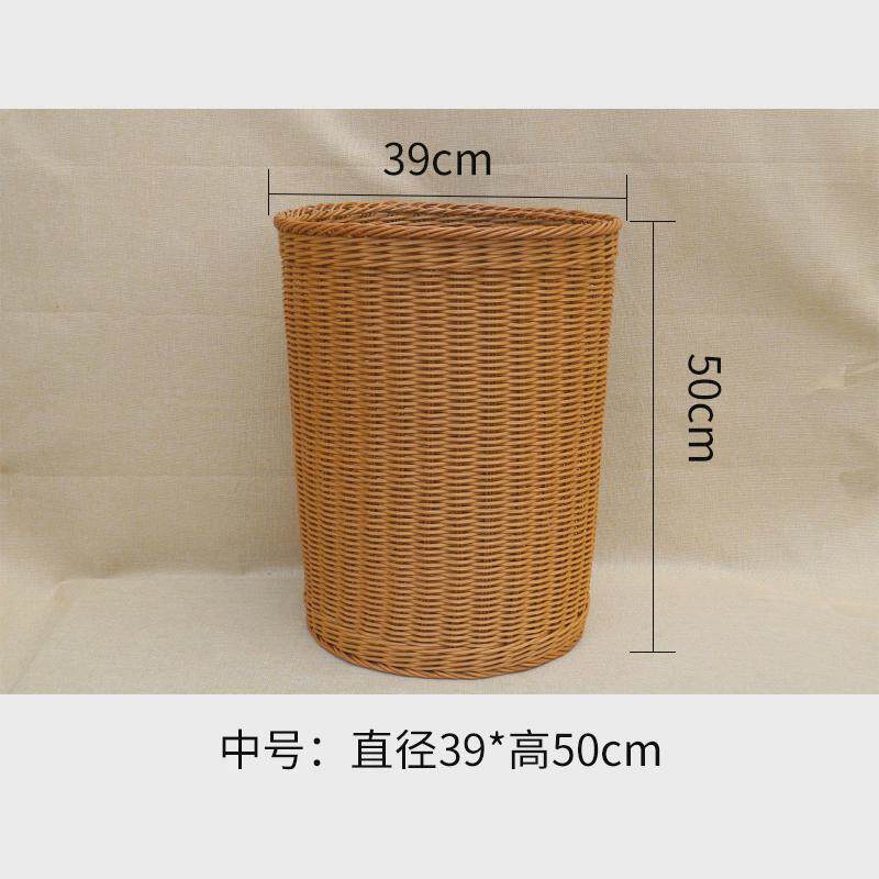 gju8方形仿脏收纳桶藤衣箩垃圾桶储物篮筐收纳商用酒店脏衣篮浴室