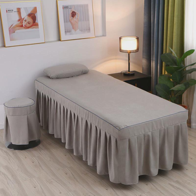 棉美容床院床套美体洗头房按摩足浴推拿浴室用单床罩套件枕套床单