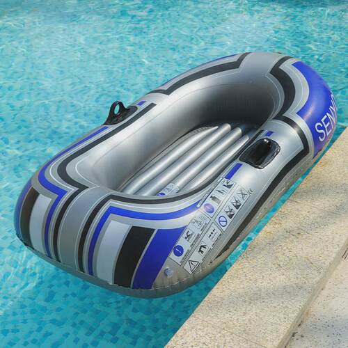 新款pvc材质皮划艇橡皮艇厚实折叠一人加厚冲锋舟充气钓鱼船