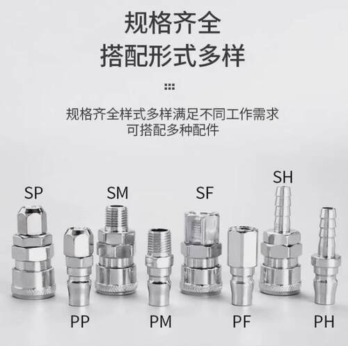 C式快速接头气动SM40母头SP20空压机风管SH30公头PP20 气管接头SM