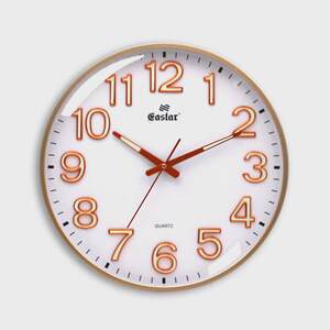 夜光夜视挂钟客厅家用简约个性钟表时尚超静音免打孔卧室石英时钟
