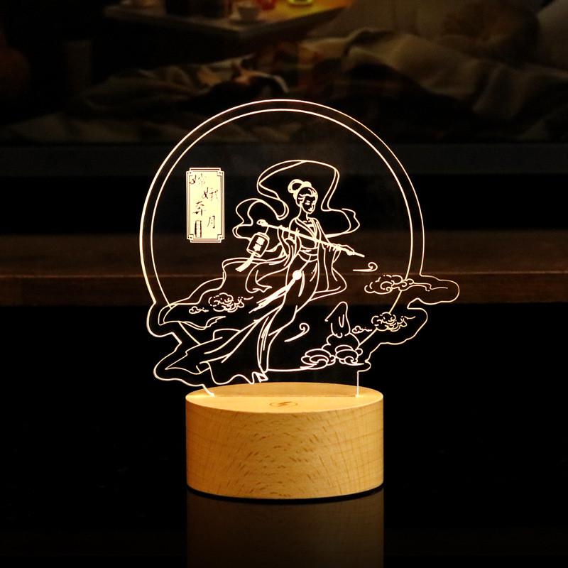 亚克力礼品定制创意文创小夜灯伴手礼商务活动热销发光桌面氛摆件