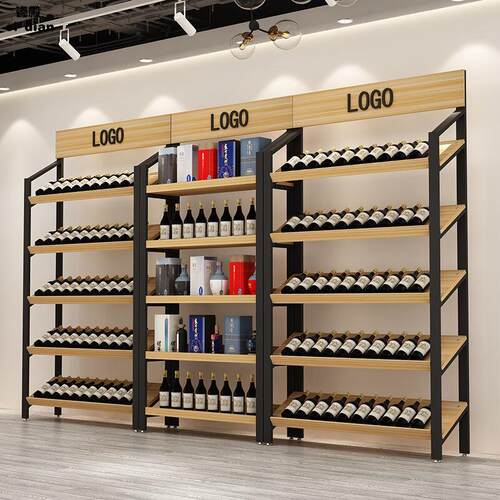 鞋店货架斜面展示架商场置物架化妆柜陈列礼品多层包包置物架