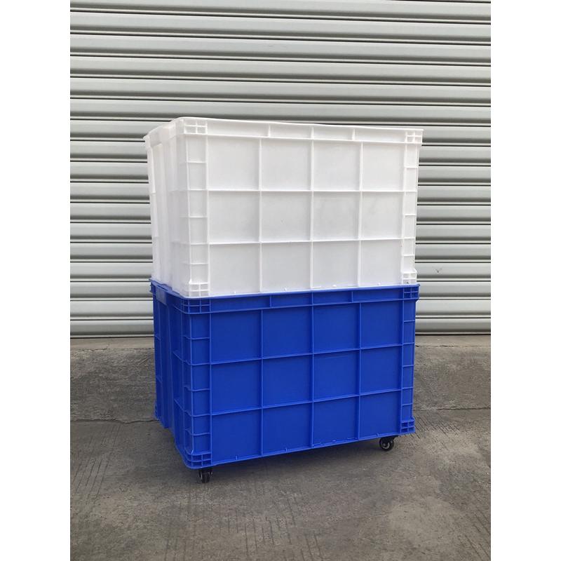 加厚塑料周转箱带轮长方形特大号周转筐可带盖储物工业运输物流箱