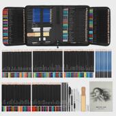 厂家供应145件素描铅笔绘画工具套装 学生专用美术文具用品一件代