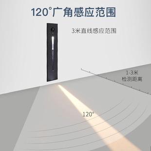 楼梯踏步灯踢脚墙角人体过道小夜壁灯 智能台阶感应地脚灯嵌入式