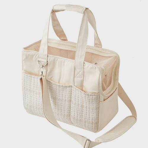 韩版帆布猫包外出便携单肩小体狗包手提轻便宠物包猫咪袋棉布