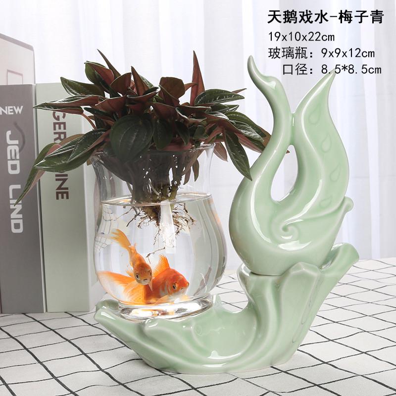 创意水培花盆花瓶玻璃水养植物绿萝容器透明家用器皿插花客厅摆件