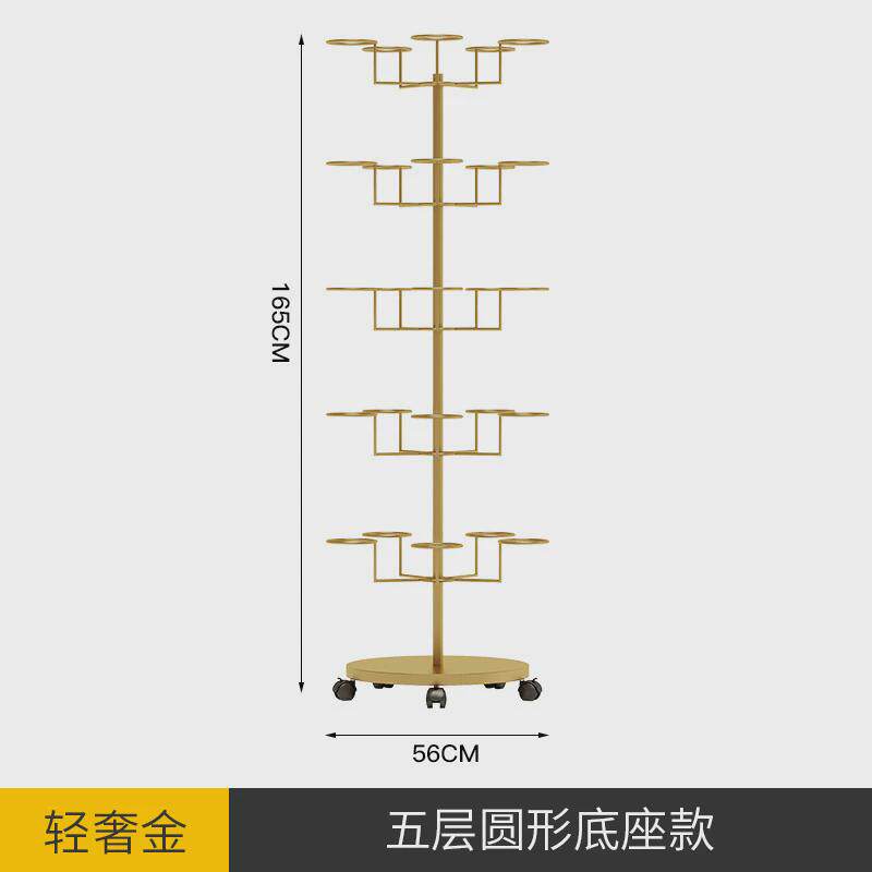 服装店太阳帽收纳货架落地帽架母婴店多层帽子挂架展示架帽托移动