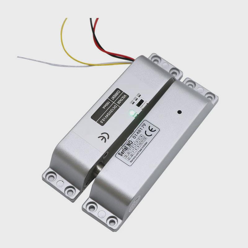 明装电插锁门禁锁木门铁门双门电锁电控锁12V24V门锁办公家用