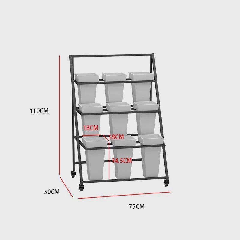 室外花店可折叠可移动阶梯多层花店花架高档架子摆摊花桶展示架