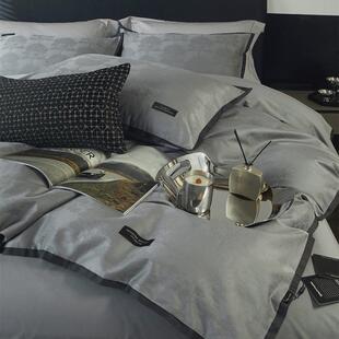 家纺轻奢风提花寝具床上用品高端纯棉长绒棉四件套意大利里斯本