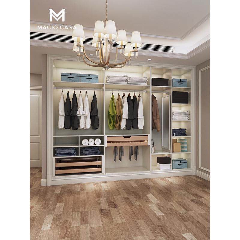 hf2x整体衣柜定制走入欧式衣帽间定做卧室组合家具衣橱简式