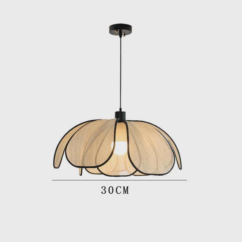 法式奶油古风吊灯北欧简约餐厅客厅卧室日式中风艺术高级感花瓣灯