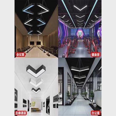v形箭头电玩造型灯健身房超市台球厅氛围灯led城走廊过道专用吊灯