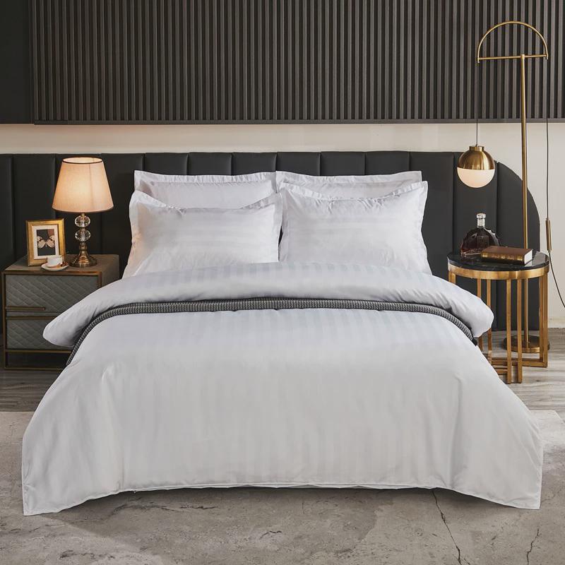 南通加厚磨毛酒店布草纯色宿舍三件套白色民宿床单款四件套批发