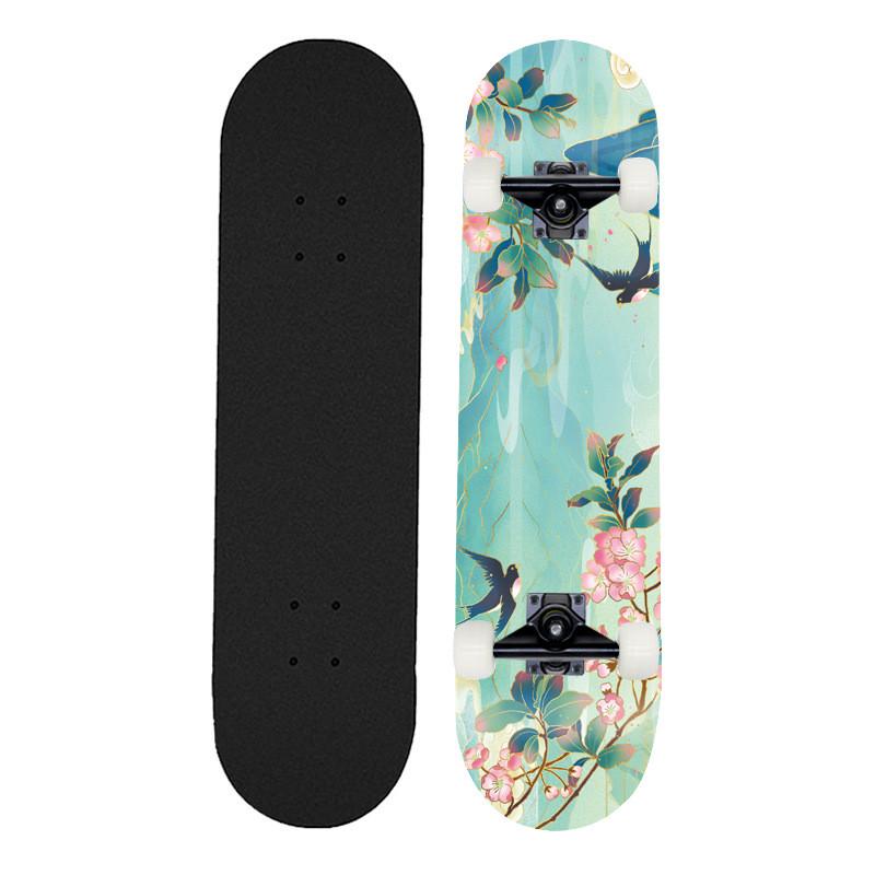 新图代发初学者双翘四轮滑板31寸枫木街刷烤漆支架青少年可