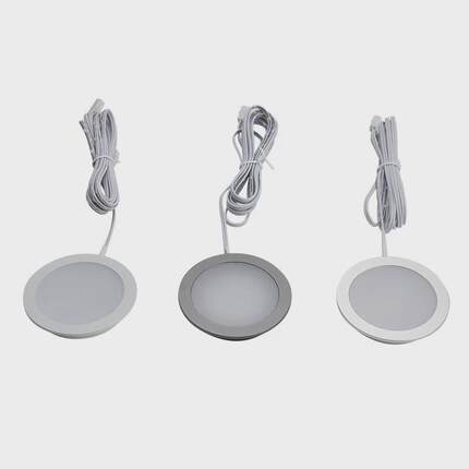 LED橱柜灯黑色带触摸调光展柜灯暗转套装房车灯厨房壁橱照明筒灯