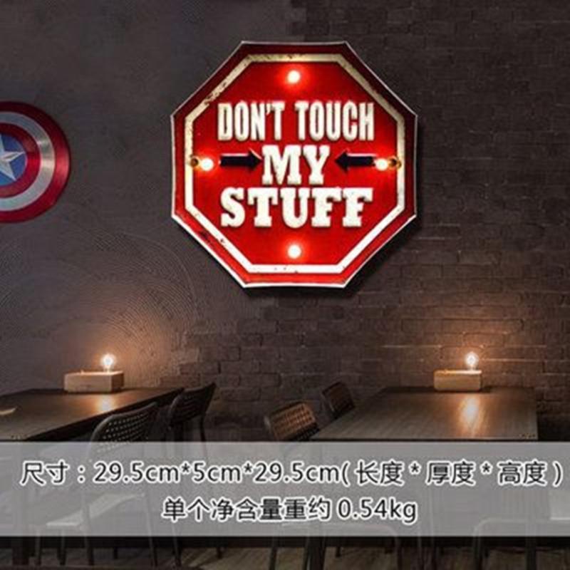 复古风格壁饰室内酒吧挂件路标立体创意挂饰铁皮画背景墙面装饰品