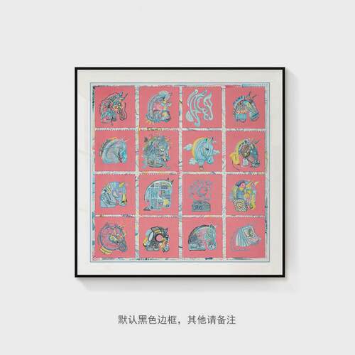 现代简约艺术北欧装饰画仕客厅壁画轻奢挂画过道玄关方形高级感