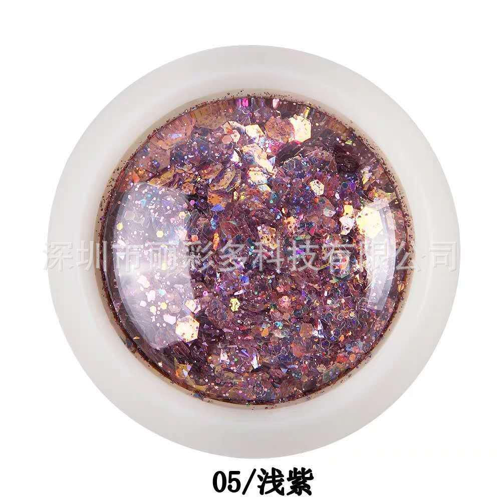 丽彩多网红妖精之瞳美甲亮片闪粉粗贴片细粉混合网红指甲饰品