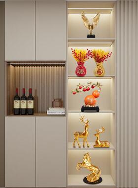 2025新款轻奢酒柜组合套装摆件高档乔迁之喜客厅酒柜装饰品摆件