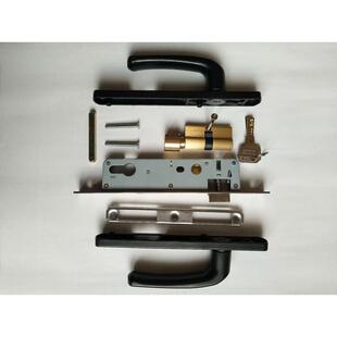 8530单点铝合金平开断桥锁芯金刚网纱门锁配60门锁平开纱门锁