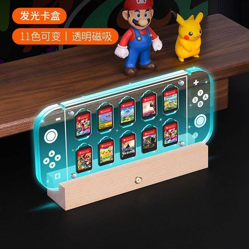 梦幻西游藏宝阁switch卡盒卡带收纳盒马里奥游戏手柄手机支架桌面摆件大容量卡套