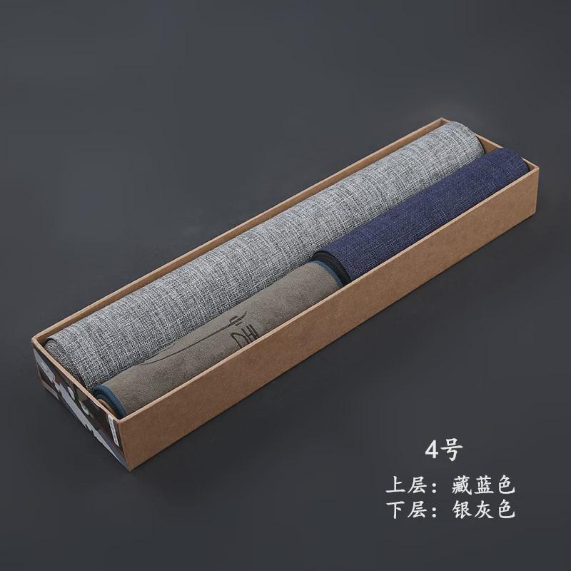 GJU8桌旗套装中式禅意防水茶席现代简约麻纹布艺干泡茶旗茶台垫茶