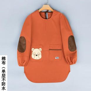 套工作服罩衣圍裙女時尚 透氣家用廚房做飯長袖 1vpr男防水防油薄款