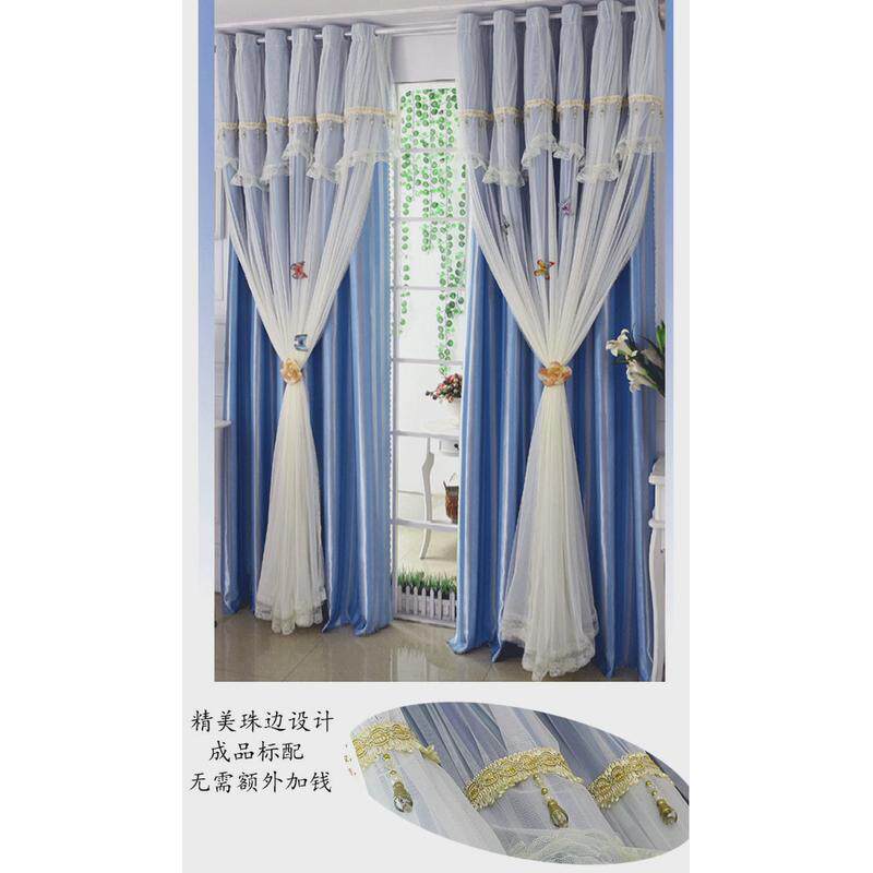 窗帘遮光卧室自带帘头可订绿色客厅梦幻女孩全遮光窗帘2024新新品