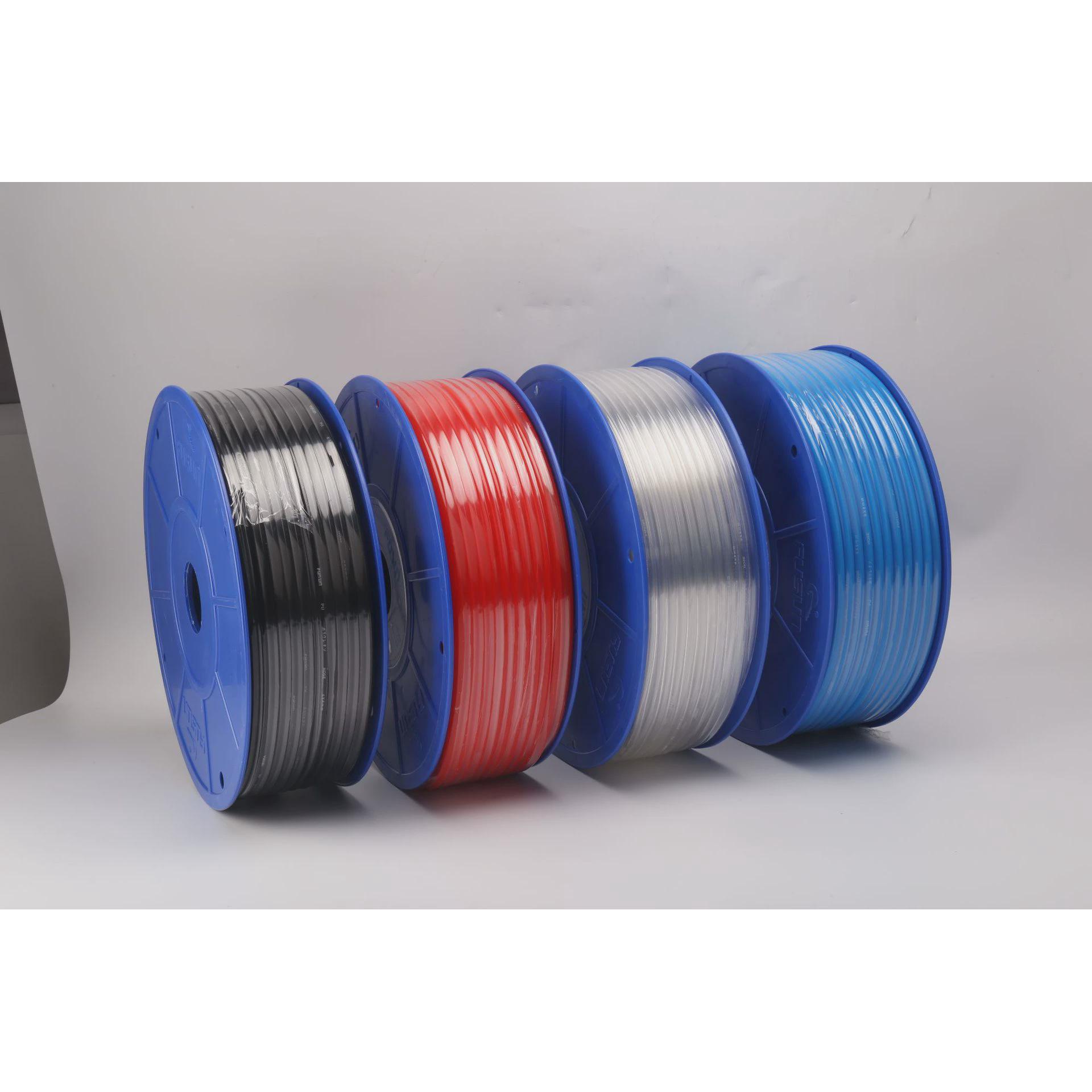 pu/tpu气管英制8*6/10*8/12*8软管1/4气动空压机透明蓝pu气管