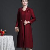 结婚礼喜妈妈高贵遮肚两件套装 婚宴装 2025春新款