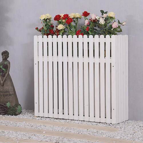 外花池隔断花箱户外防腐木栅栏花盆花坛围栏长方形花槽组合室外摆