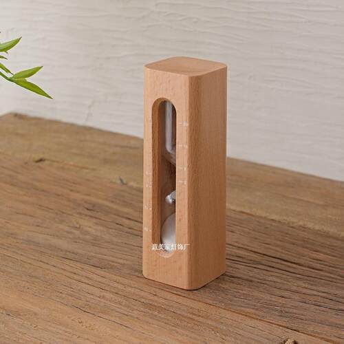 胡桃木沙漏计时器办公室桌面实木复古风玻璃摆件创意个性装饰摆件