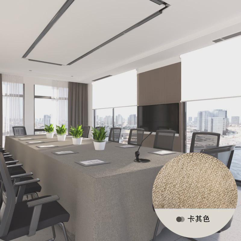 加大尺寸会议室桌布长方形商务会议桌茶桌办公室宽素色纯色台布