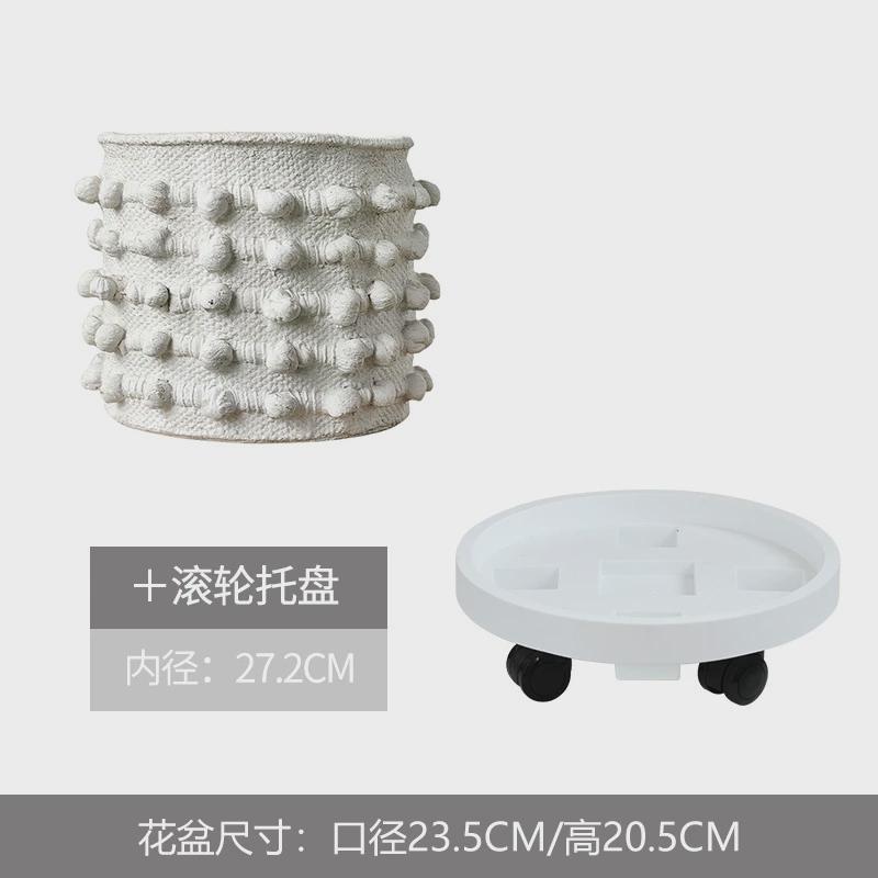 大号水泥仿古创意花盆突起圆点混凝土做旧复古小众设计感盆景盆