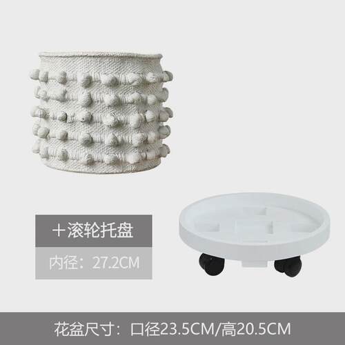大号水泥仿古圆点突起创意花盆混凝土做旧复古小众设计感盆景盆