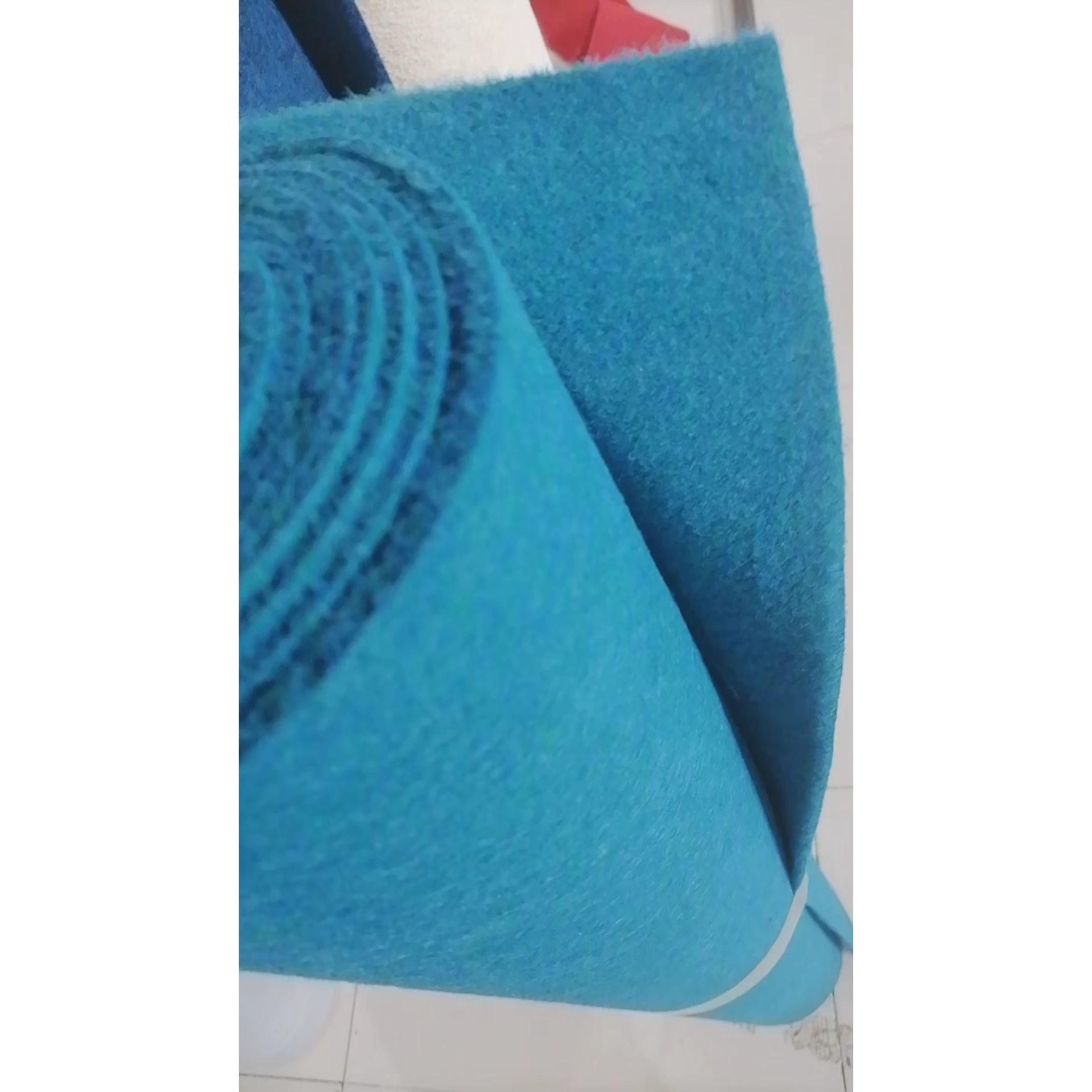 q683蓝色婚庆地毯展长期拉绒蓝地毯一次性结婚舞台定制楼梯加厚