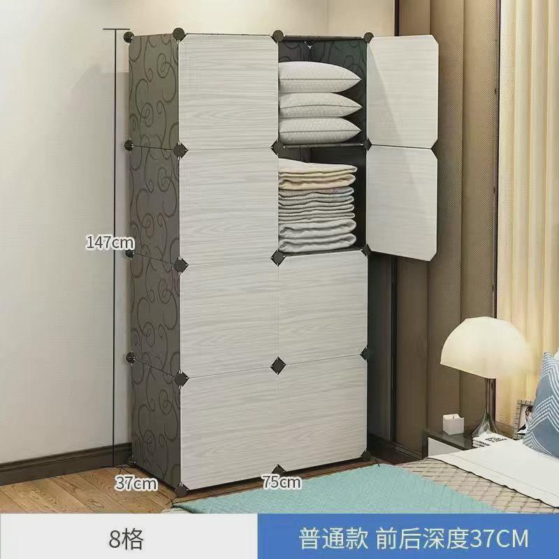 衣柜出租房挂衣柜简易组装成人家用卧室双人宿舍儿童小收纳柜子