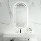 触摸屏led卫生间智能镜带框椭圆防雾浴室镜带灯化妆镜壁挂式 直供