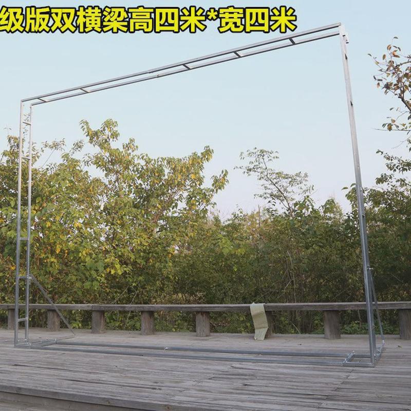 婚庆婚礼广告迎宾合影区舞台道具简易快装喷绘伸缩布桁架背景架子