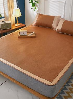 ug73冬夏冰丝凉席子可折叠夏季学生宿舍单人床席藤席两用床垫草席