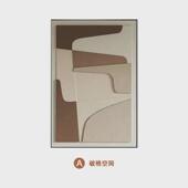 立体客厅装 沙发背景墙落地画玄关挂画 饰画现代简约抽象砂岩画竖版