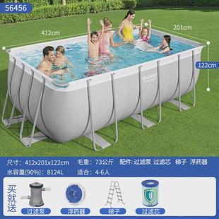 Bestway百适乐支架游泳池家用成人儿童戏水池加厚户外加网游泳池