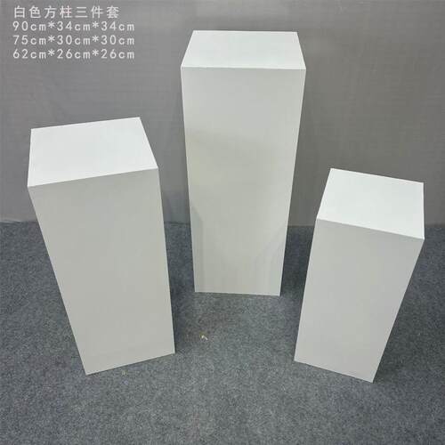 新款婚庆道具商场甜品台婚礼路引铁艺橱窗圆柱甜品桌布置订婚摆件