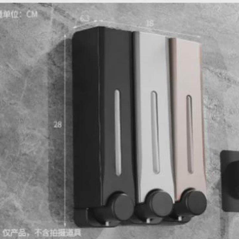 免打孔三头皂液器电商ebay壁挂式手动皂液器
