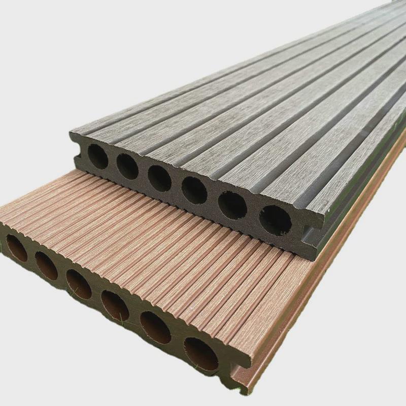 水景圆孔户外一代露台拼接木地板地板户外木塑地台公园木塑地板