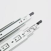 51带锁三节重型滑轨抽屉轨道机柜抽拉伸缩可衣柜橱柜滑轨工业导轨