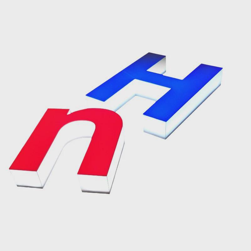 厂家直销三面通体亚克力发光字门头字迷树脂招牌你字